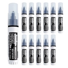 MUNGYO 大容量白板筆, 12個, 黑色