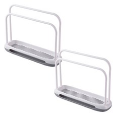 ABM 雙層抹布菜瓜布掛架, 白色, 2個