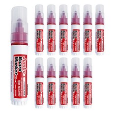 MUNGYO 大容量白板筆, 12個, 紅色的