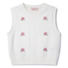 Perimitz 女童扇貝邊刺繡針織背心 P2432K46006