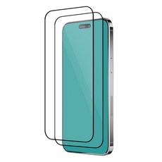 Rexx 케이스 호환형 라운드 풀커버 강화유리 휴대폰 액정보호필름 2p 세트, 1세트