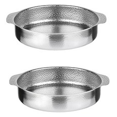plala 電磁爐適用不鏽鋼淺圓鍋, 銀色, 24cm, 2個