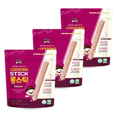 Pure Eat 孩童糙米棒, 3包, 30g, 紫薯口味