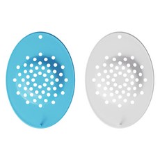 拭鏡少女 鏡片夾 硬式/角膜塑型片防遺失矽膠墊 2件組, 藍色, 白色, 1套