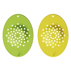 拭鏡少女 鏡片夾 硬式/角膜塑型片防遺失矽膠墊 2件組, 綠色, 黃色, 1套
