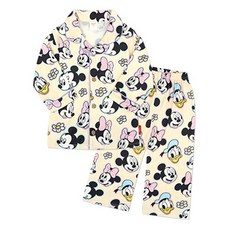 milkmilelolo 兒童迪士尼米奇與好朋友們蜜桃絨上下睡衣套裝