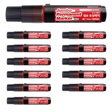 MUNGYO Jumbo油性奇異筆, 12個, 紅色