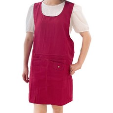 Deconine 網紗素色圍裙, 酒紅色, 1個