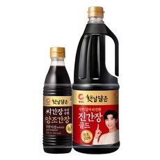 清淨園 Hatdam 二次熬煮更濃鬱的釀造醬油 Gold 1.7L + 海鮮醬油 Gold 500ml 套組, 1套