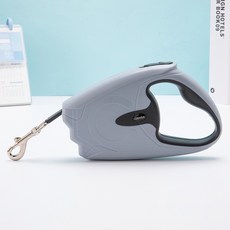 요런개 반려동물 꼬임 방지 자동 리드줄, 그레이, 1개