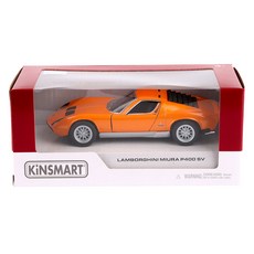KiNSMAR 藍寶堅尼 Miura P400 SV 汽車迴力玩具 KT5390, 橘色, 1個