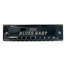 Conjurer 東亞PMS Blues Harp 迷你口琴, 黑色, 1個