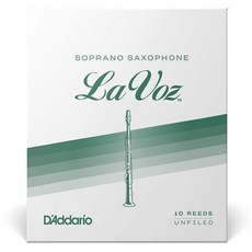 D'Addario La Voz 高音薩克斯風竹片 Unfiled MED-SOFT 10片裝, 1個