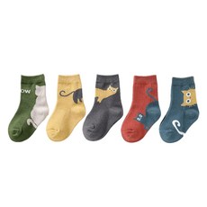 HARAROI 幼兒活潑貓咪襪子5雙組