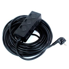 ONE STOP 移動式多功能插座 3孔 HJM-YJS163, 20m, 黑色, 1個