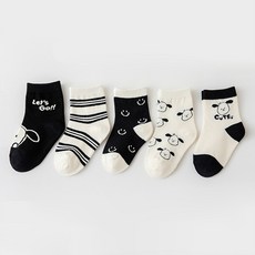 하라로이 유아용 해피퍼피 양말 5족 세트