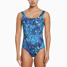 NIKE 耐吉 SWIM 女款 Earth Dye 乳白連身泳衣