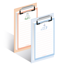 WITHNA 雪地狗&貓 夾式便條板 2入組 82-0041, 藍色 + 橘色, 1套