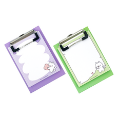 위드나 스노우독&캣 클립 메모보드 2종 세트 82-0042, 그린 + 바이올렛, 1세트