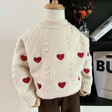 Arbe 여아용 모리스 하트 니트