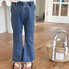 Arbe 女童甜美微喇叭牛仔褲