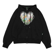 Escapefrom 蠟筆蜻蜓印花雙向拉鍊連帽外套