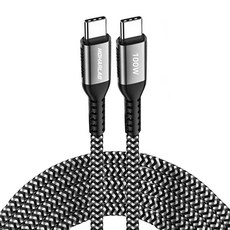모할랩 100W PD 초고속 충전 C타입-C타입 USB 2.0 케이블, 블랙, 3개, 2m