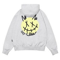 Escapefrom 塗鴉貓咪印花雙向拉鍊連帽外套