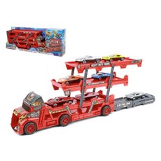 發射拖車 + 迷你跑車 6件組, 隨機出貨, 1個