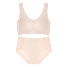 리바이스바디웨어 여성용 시그니처 퓨징 브라 + 헴팬티 세트