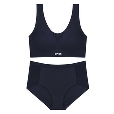 리바이스바디웨어 여성용 시그니처 퓨징 브라 + 헴팬티 세트