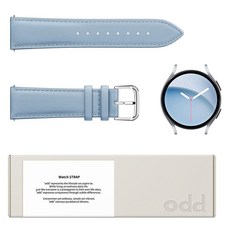 Awesome Design Galaxy Watch Ode 手工牛皮錶帶 20mm, 貝里斯藍