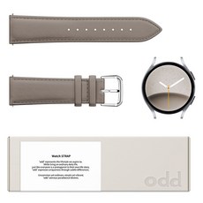 Awesome Design Galaxy Watch Odd 手工牛皮錶帶 20mm, 1個, 黛比灰