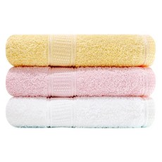 arnaldo bassini Prime 素色洗臉毛巾 120g 棉紗, 3個, 隨機出貨