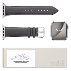 Awesome Design Apple Watch Ode 牛皮錶帶 L, 焦炭灰