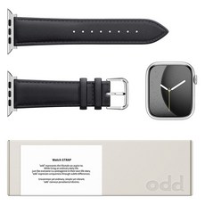 Awesome Design Apple Watch 奇數手工牛皮錶帶 L 42 / 44 / 45 / 49mm, 瑪瑙黑