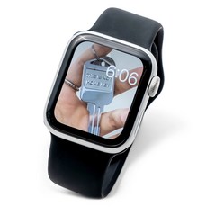 누아트 스마트워치 더블버클 실리콘 스트랩, 블랙, 1개