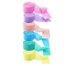 LivingDA 派對飄帶窗簾25m 6件套, 粉彩色調, 1套