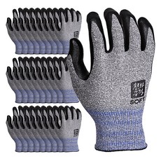 柔軟 NBR 泡棉塗層半塗層工作安全手套，雙手套裝 S, 30入