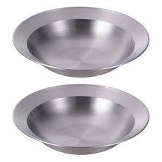 不鏽鋼多用途碗 20cm, 銀, 2個