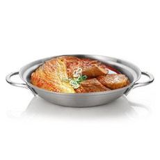 電磁爐適用不鏽鋼雙耳淺湯鍋, 28cm