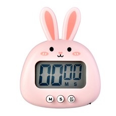 可愛俏皮兔子計時器 MP473, 1個, 粉紅色