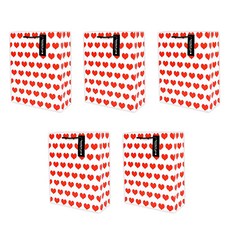 좋은기븐 하트가득 쇼핑백, 화이트, 5개