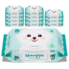 Soondoongi 順順兒 寵物 純順兒與狗狗 優質綠色中性濕紙巾, 80入, 12個