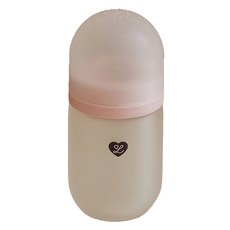 LOVEAT 適合嬰兒的安全矽膠塗層玻璃嬰兒奶瓶, 1個, 白色 + 粉色, 160ml