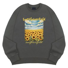 엘라모 해바라기밭 오버핏 맨투맨