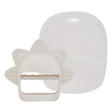 LALA&MORE 嬰幼兒用拇指造型手腕固齒器 + 收納盒組, 象牙白(固齒器), 1套, 固齒器 + 收納盒