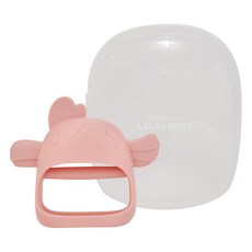 LALA&MORE 嬰兒拇指造型手腕固齒器 + 收納盒組, 珊瑚粉(固齒器), 1套, 固齒器 + 收納盒