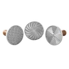 NORDIC WARE 諾迪威 3 件套幾何圖案餅乾郵票, 木頭, 1組