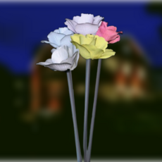 螢火蟲反光花 5件組, 紅色, 黃色, 粉紅色, 象牙白, 天空藍